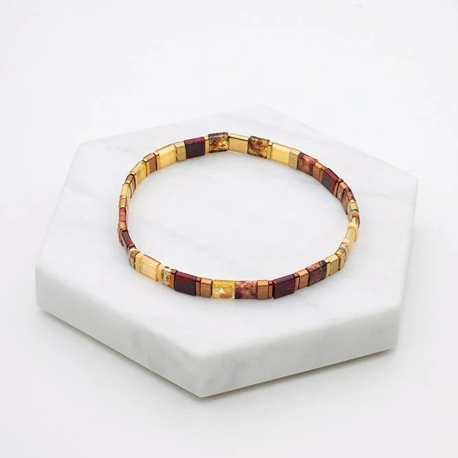 Tile Bracelet - Burnt Amber