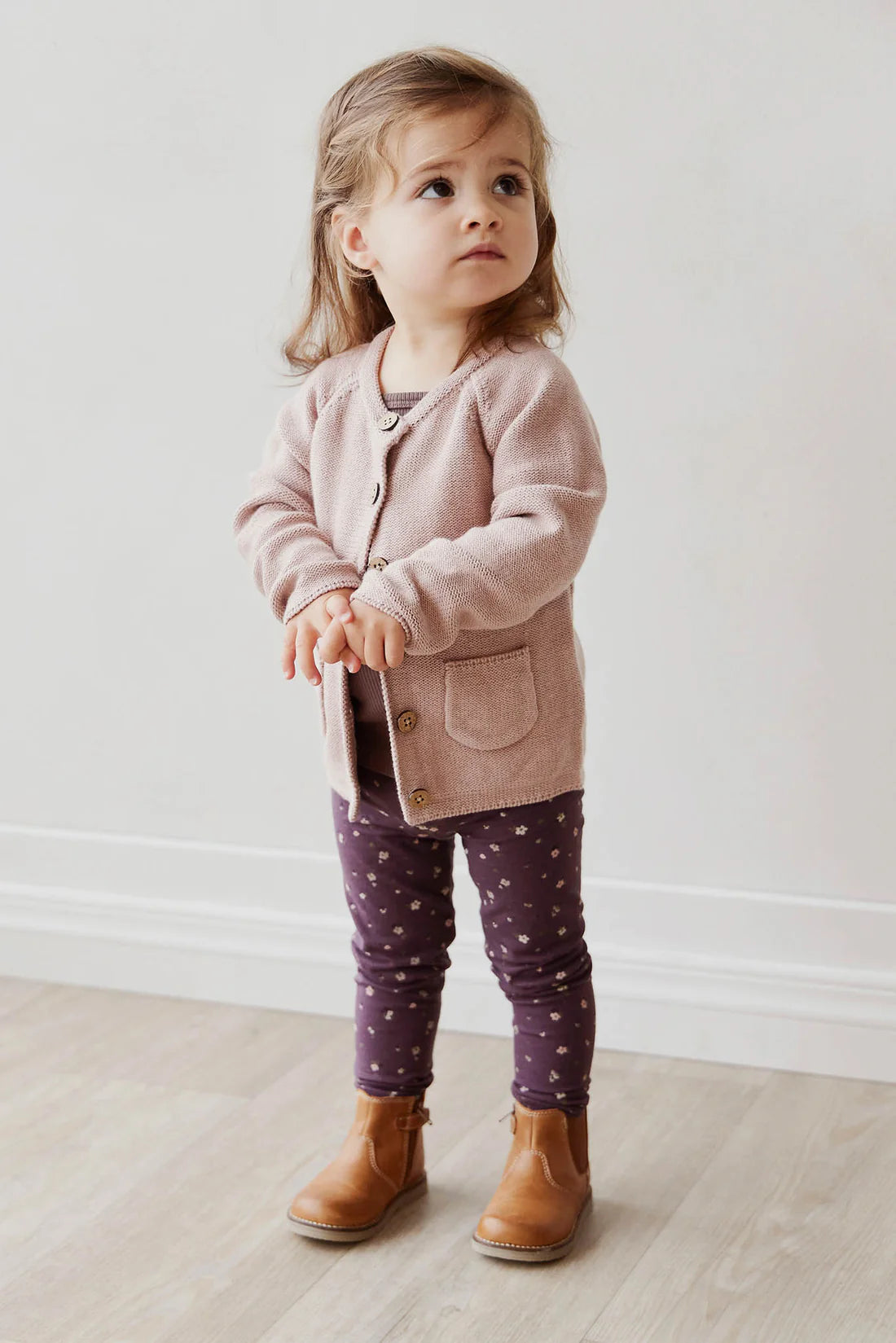 Organic Cotton Legging - Goldie Huckleberry Sparse | KAHM Co