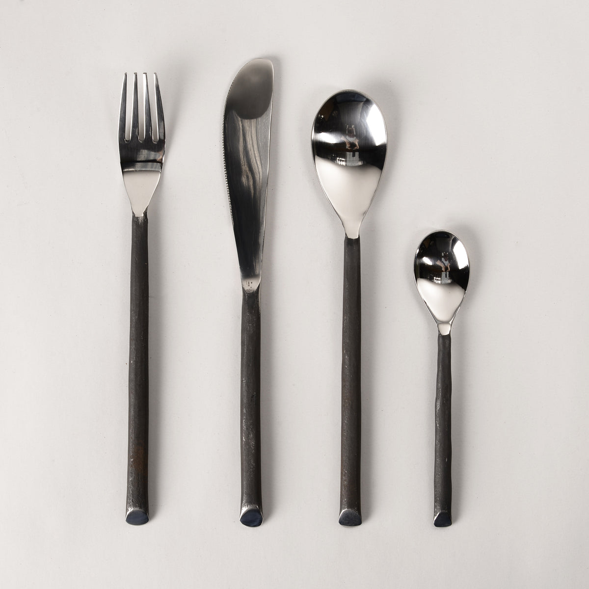 4 Piece Burnished Cutlery Set | KAHM Co